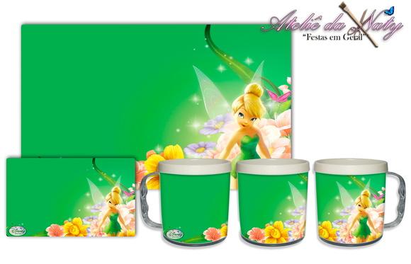 Jogo Americano com Caneca - Tinkerbell