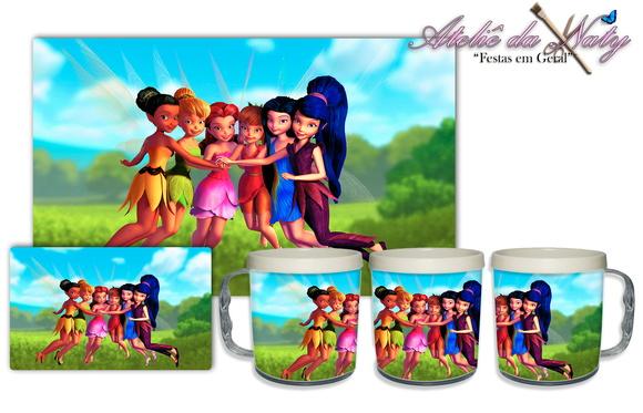 Jogo Americano com Caneca - Tinkerbell