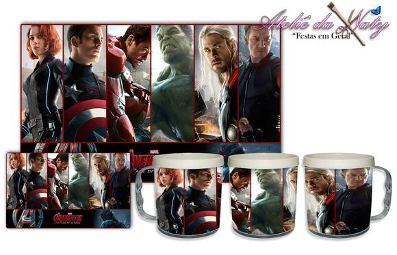 Jogo Americano com caneca - Vingadores