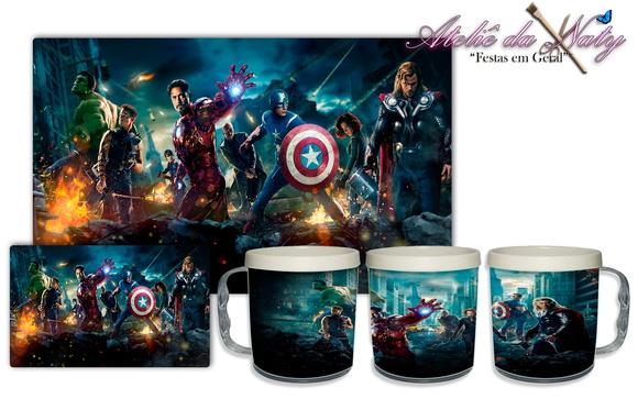 Jogo Americano com caneca - Vingadores