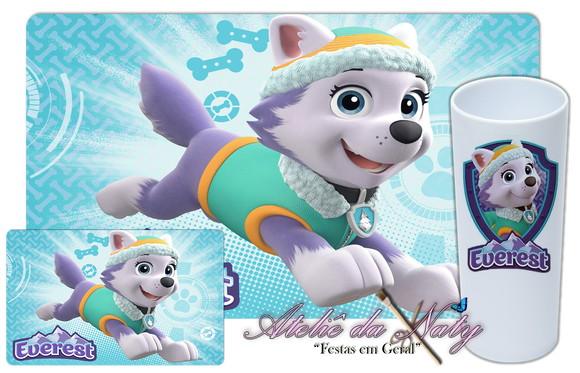 Jogo Americano com Long Drink - Patrulha Canina