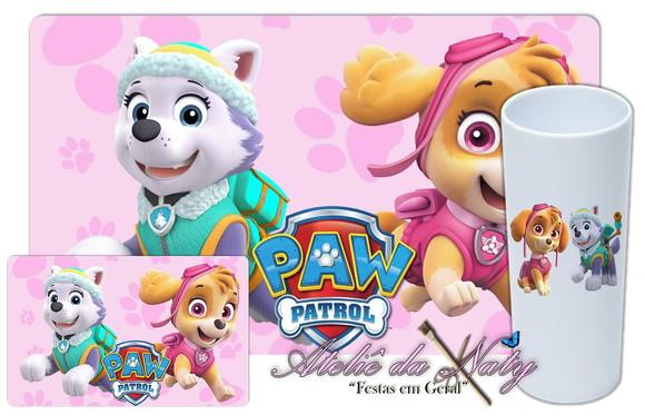 Jogo Americano com Long Drink - Patrulha Canina