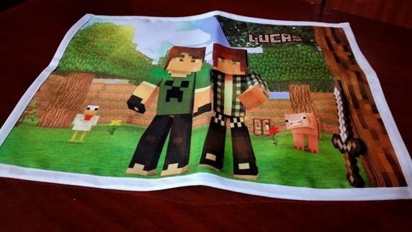Jogo Americano em tecido - Minecraft