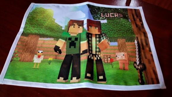 Jogo Americano em tecido - Minecraft