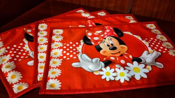 Jogo Americano em tecido - Minnie Mouse
