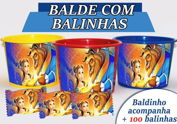 Kit Baldinho + Cento de Balas - Bela e a Fera