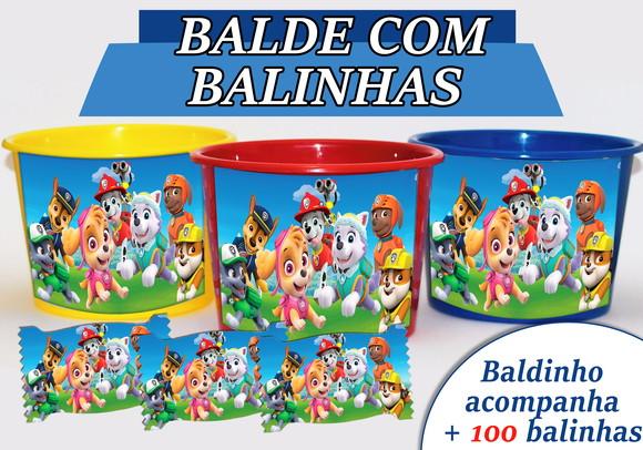Kit Baldinho + Cento de Balas - Patrulha Canina