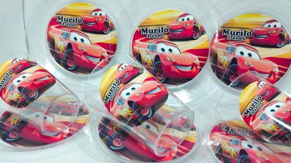 Kit Copo e Pratinho Acrílico - Carros