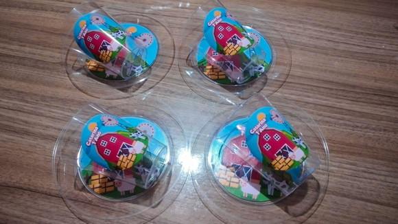 Kit Copo e Pratinho Acrílico - Fazendinha