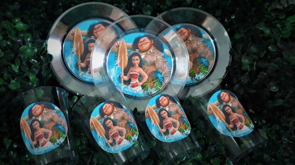 Kit Copo e Pratinho Acrílico - Moana