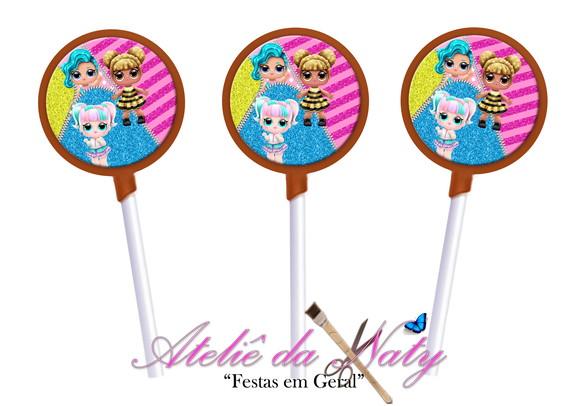 Pirulito de chocolate - Lol Surprise