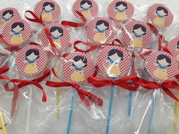 Pirulito Personalizado - Branca de Neve