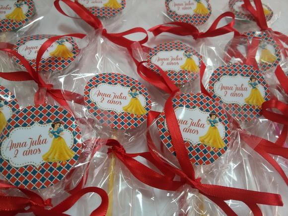 Pirulito personalizado - Branca de Neve