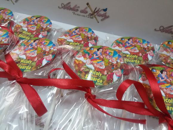 Pirulito Personalizado - Branca de Neve