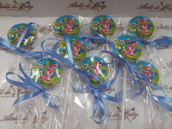 Pirulito personalizado - Mario Bros