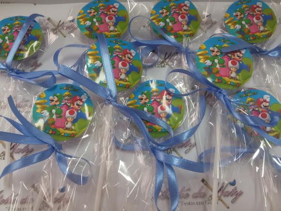 Pirulito personalizado - Mario Bros