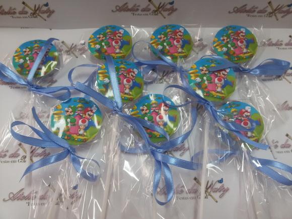 Pirulito personalizado - Mario Bros