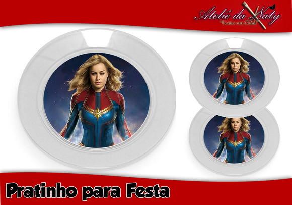Pratinho para Festas - Capitão Marvel