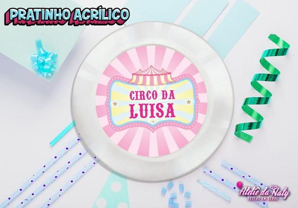 Pratinho para Festas - Circo Rosa