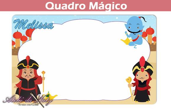 Quadro Mágico - Jasmine e Alladin