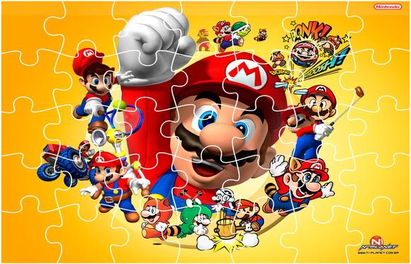 Quebra Cabeça 60 Peças com caixinha - Super Mario
