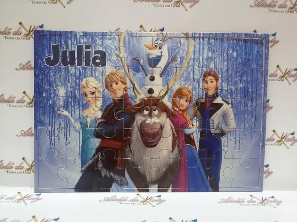 Quebra-cabeça Personalizado - Frozen 40 Peças com Caixinha