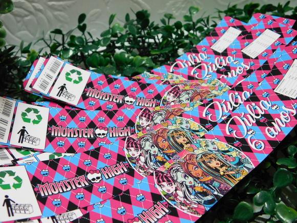 Rótulo para Água - Monster High