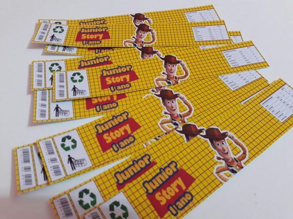 Rótulo para Água - Toy Story