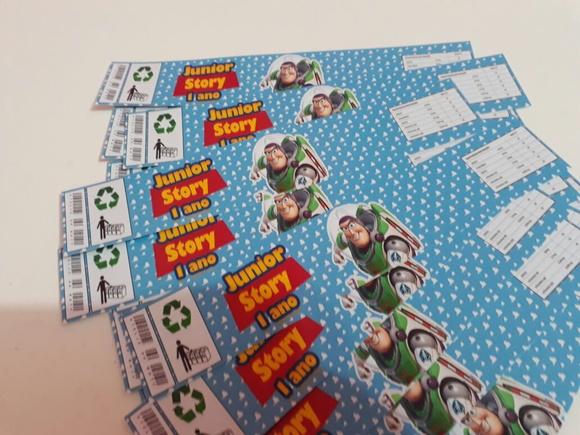 Rótulo para Água - Toy Story