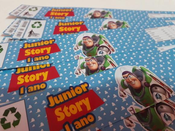 Rótulo para Água - Toy Story