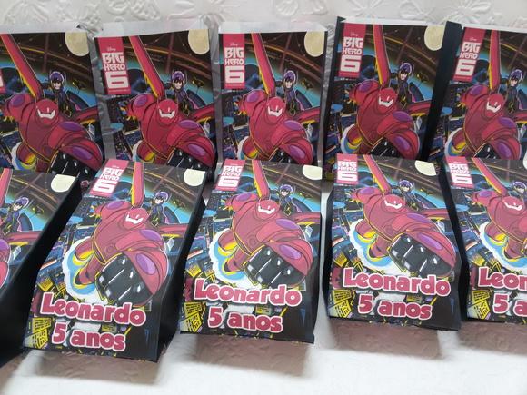 Saquinho para Pipoca - big Hero 6