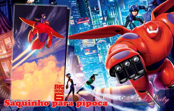 Saquinho para Pipoca - big Hero 6