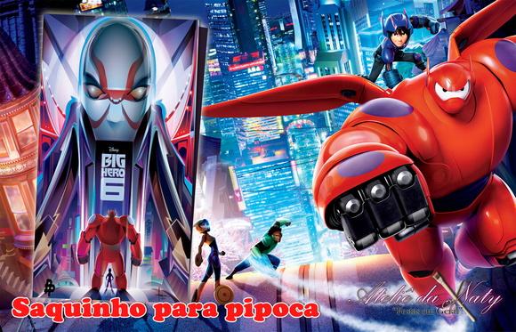 Saquinho para Pipoca - big Hero 6