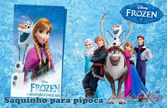 Saquinho para Pipoca - frozen
