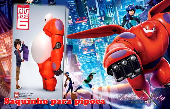 Saquinho para Pipoca - big Hero 6