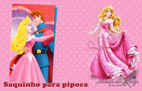 Saquinho para Pipoca - Bela Adormecida
