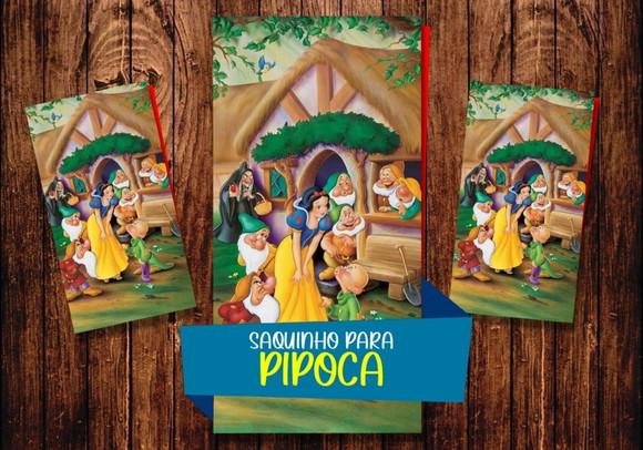 Saquinho para Pipoca - Branca de Neve