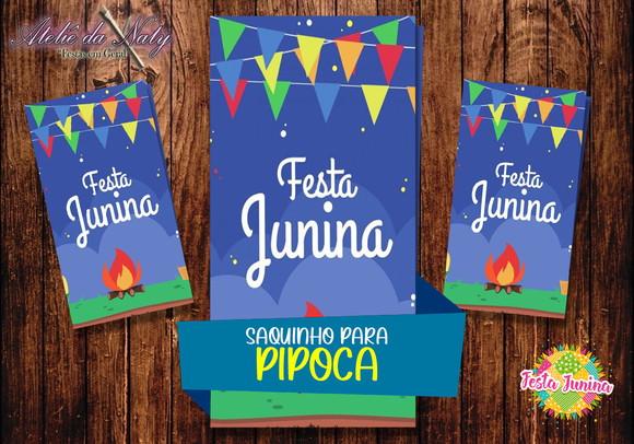 Saquinho para Pipoca - Festa Junina