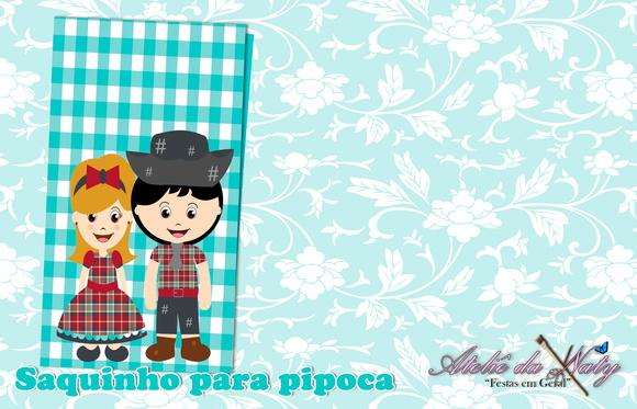 Saquinho para Pipoca - Festa Junina