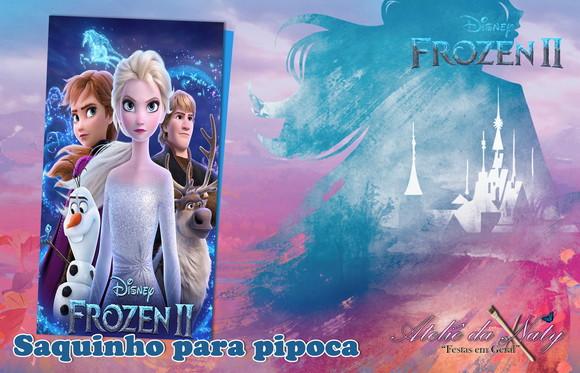 Saquinho para Pipoca - Frozen 2
