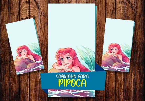 Saquinho para Pipoca - Pequena Sereia