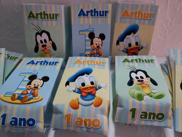 Saquinho para Pipoca - Turma Mickey Baby