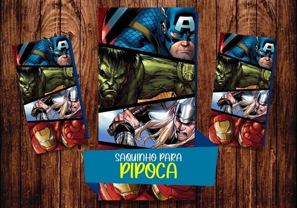 Saquinho para Pipoca - Vingadores
