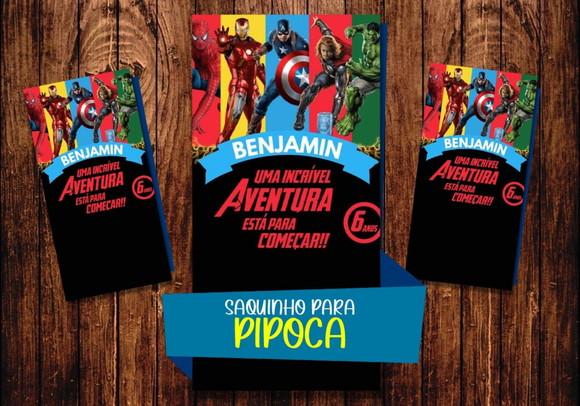 Saquinho para Pipoca - Vingadores
