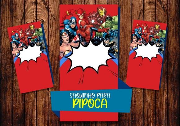 Saquinho para Pipoca - Vingadores
