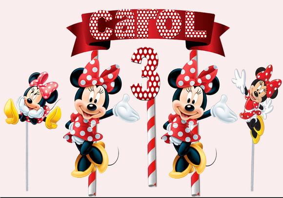 Topo para Bolo - Minnie Mouse