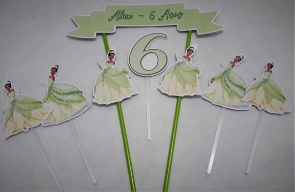 Toppers para Bolo - Princesa e o Sapo