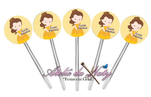 Toppers para Cupcake - Bela e a Fera
