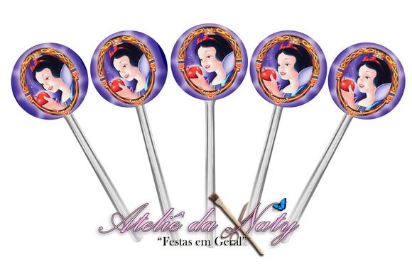 Toppers para Cupcake - Branca de Neve