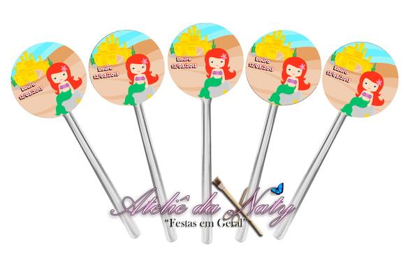 Toppers para Cupcake - Pequena Sereia
